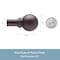 Kenney Mfg Kenney Chelsea 5/8" Standard Decorative Window Curtain Rod, 28-48", Weathered Brown KN71706 - alternate 3